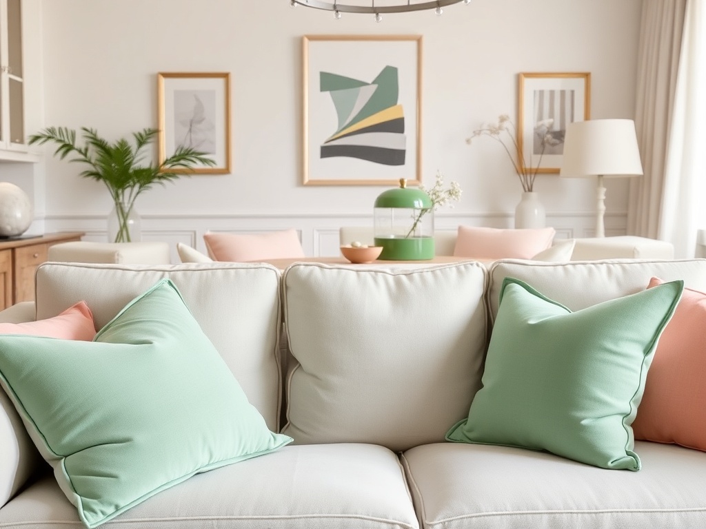 28. Try Pastel Green Cushions