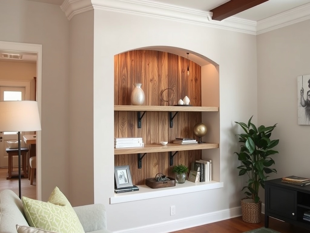 19. Embed Industrial Shelves into a Niche