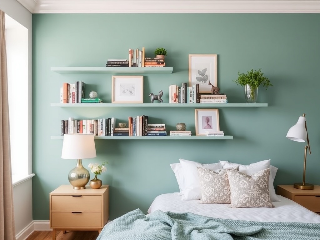 29. Seafoam Green Wall Shelves