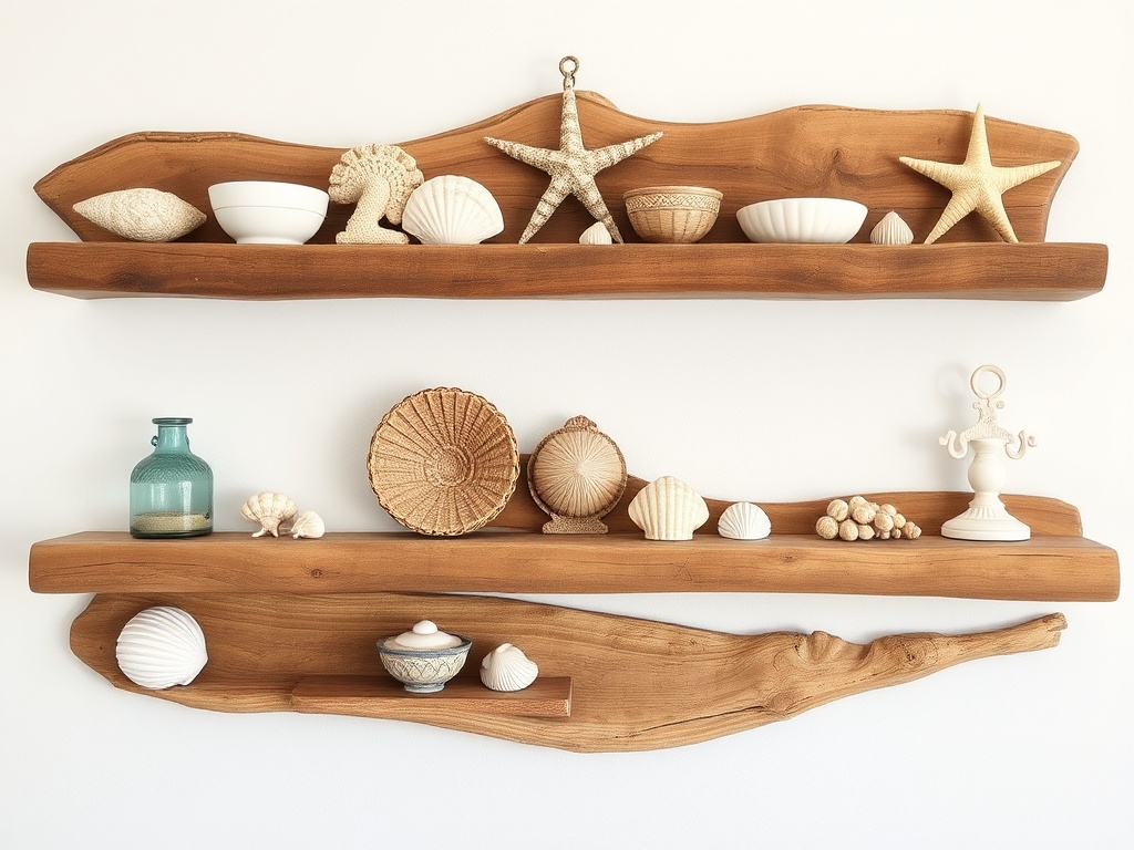 3. Hang Driftwood Shelves