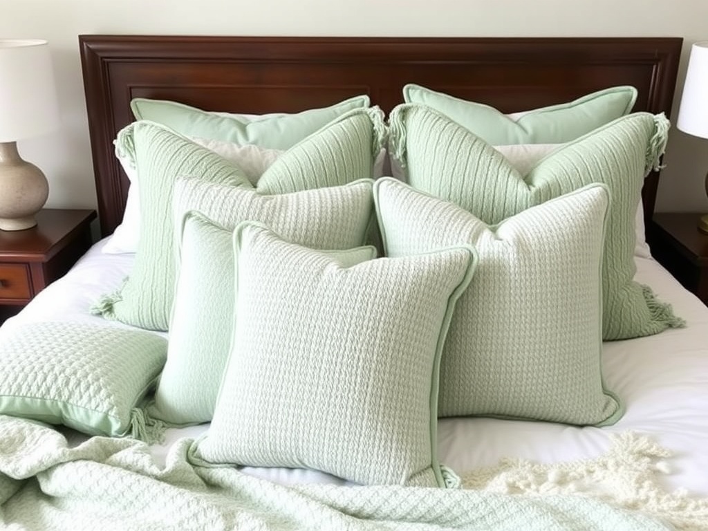 5. Choose Seafoam Green Throw Pillows