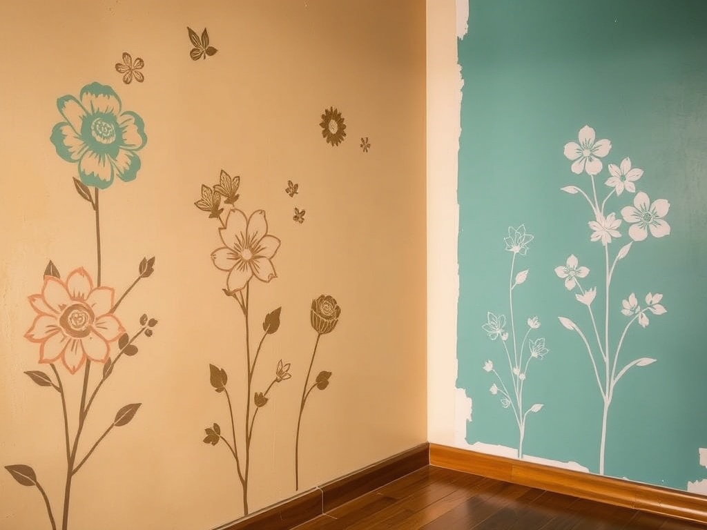 28. Choose Floral Wall Stencils