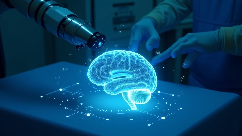 Visualización 3D avanzada utilizada en la resección robótica de un tumor intracraneal