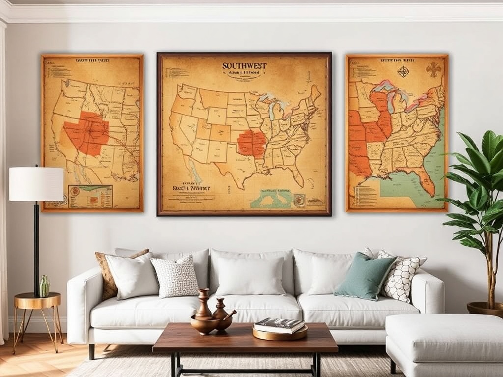 27. Display Vintage Maps
