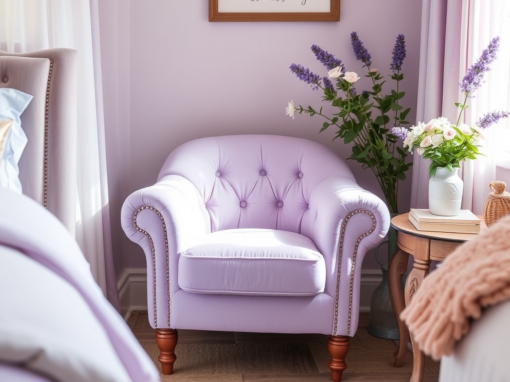 9. Add a Lavender Accent Chair