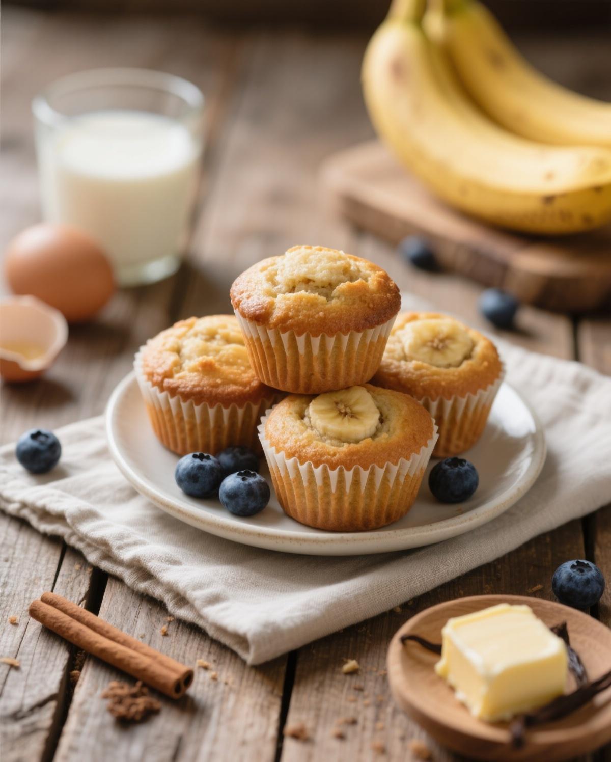 moist banana muffins
