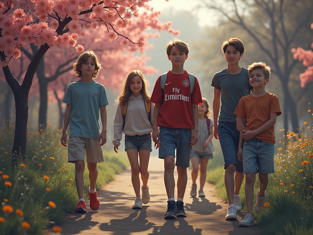 Kids and adults enjoying Netflix content together