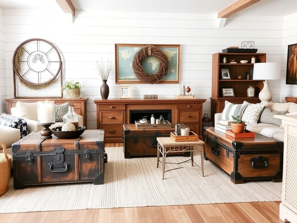 20. Use Vintage Trunks as Tables