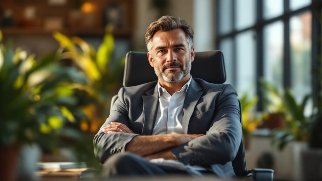 Business leader showing engaged listening posture and body language