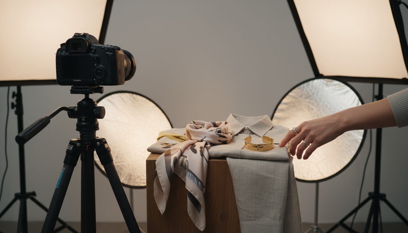 Professional product photography setup
