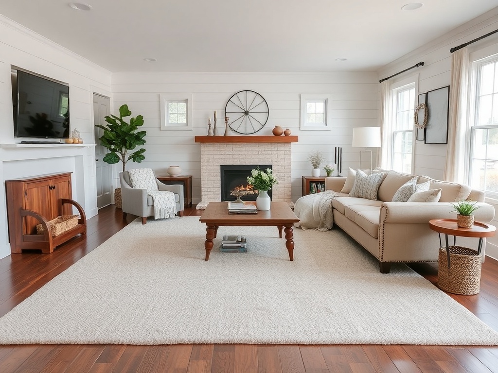 4. Use Soft Neutral Rugs