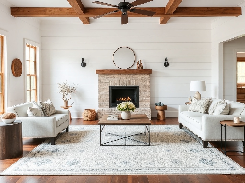 26. Add a Farmhouse-Style Rug