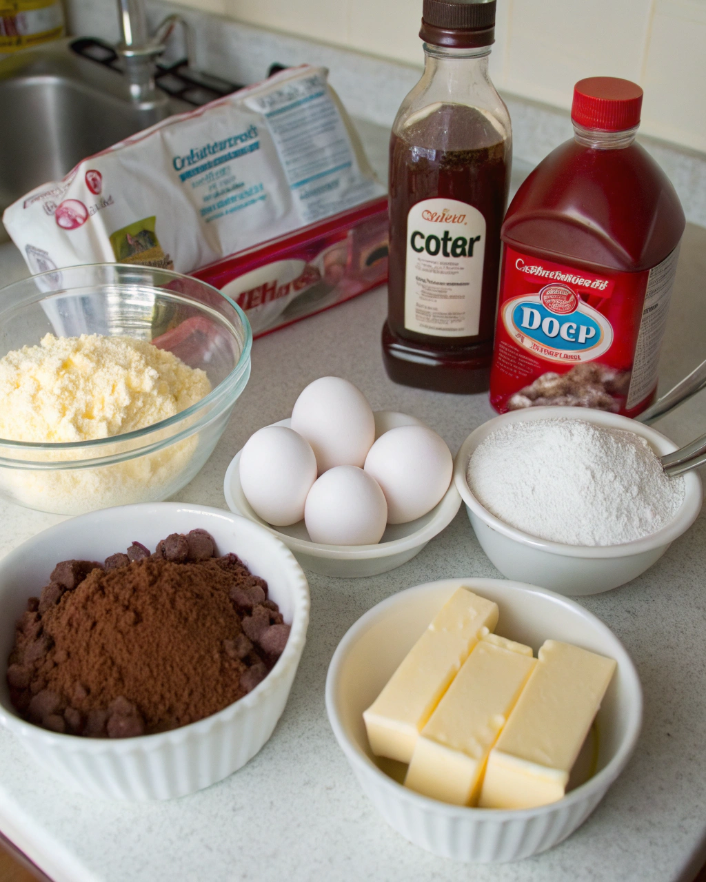 Red Velvet Cupcakes with Cream Cheese Frosting Ingredients