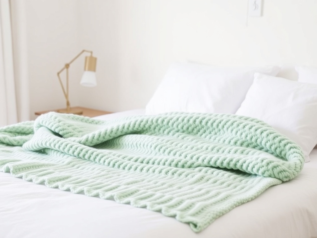 8. Seafoam Green Throw Blankets
