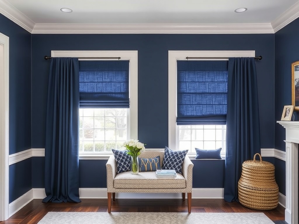 27. Use Navy in Window Treatments