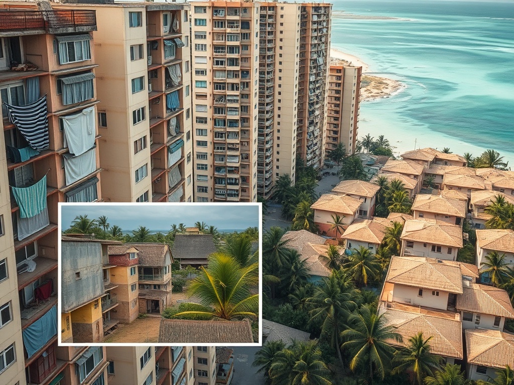 Laundry Lines Between Towers, No Space for a Coconut Tree