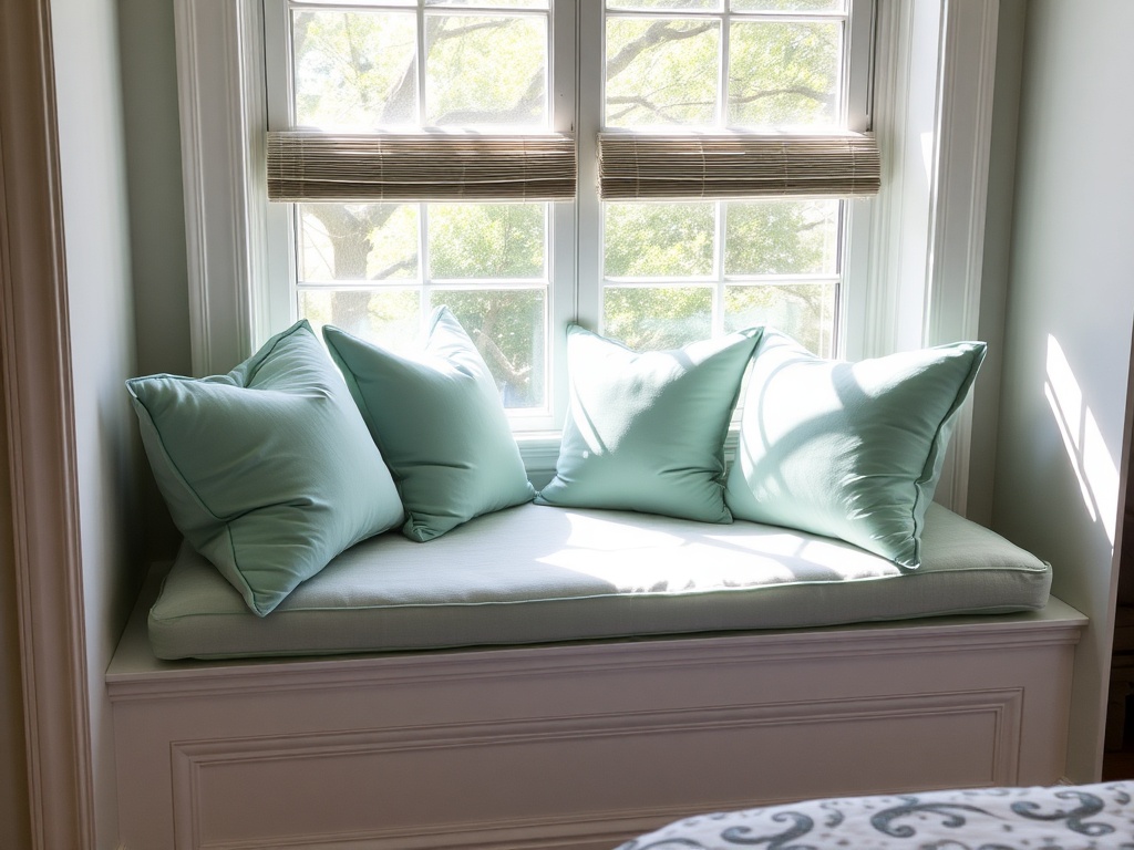18. Seafoam Green Window Seat Cushions