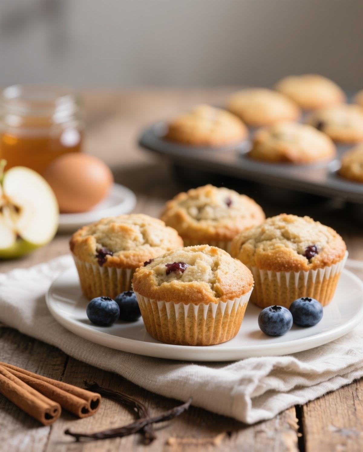 apple protein muffins