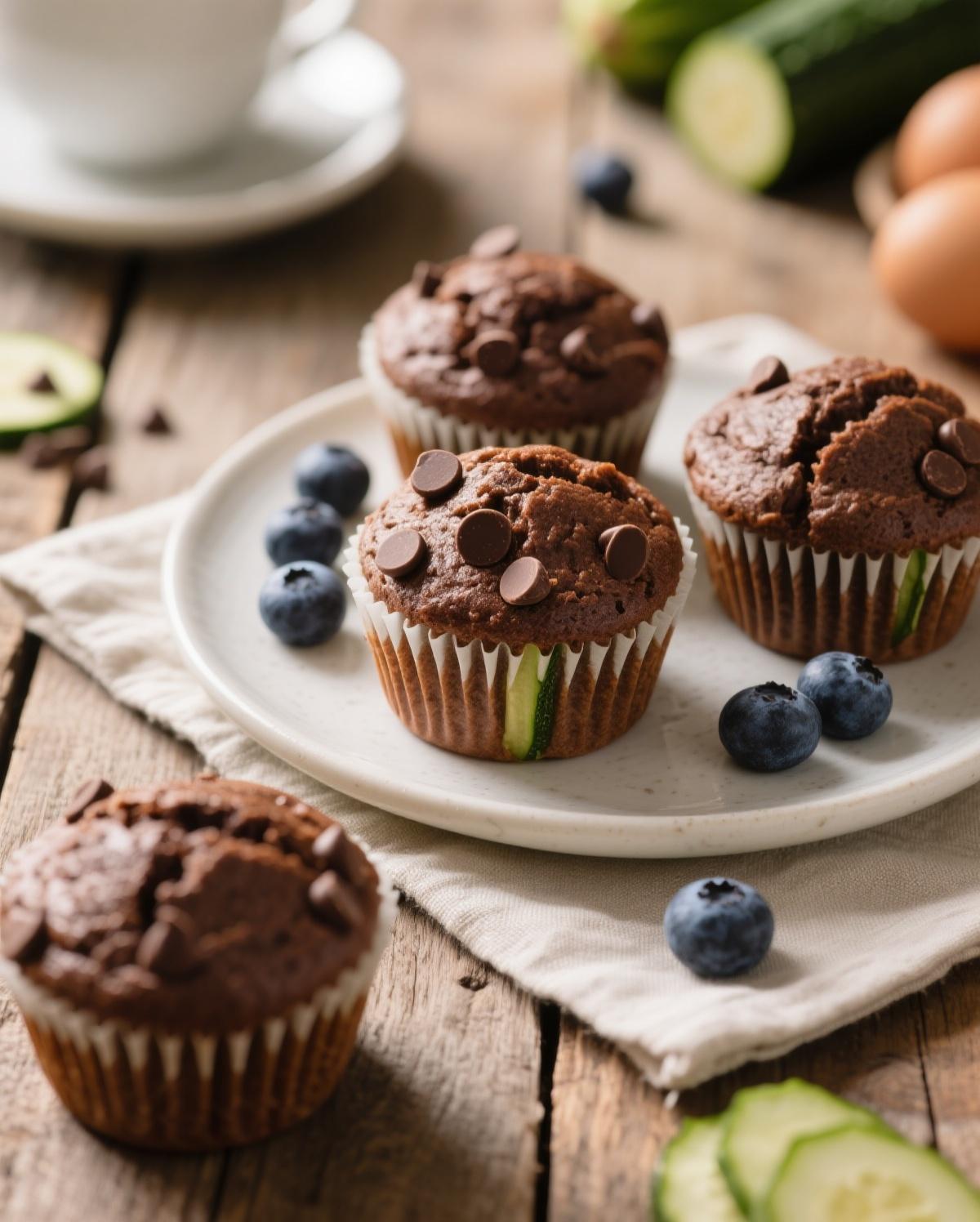 chocolate zucchini muffins