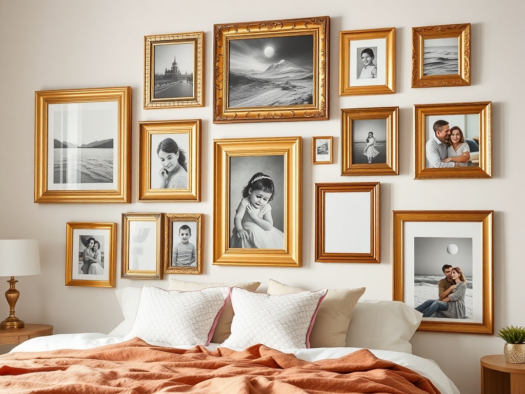 4. Add Gold Picture Frames