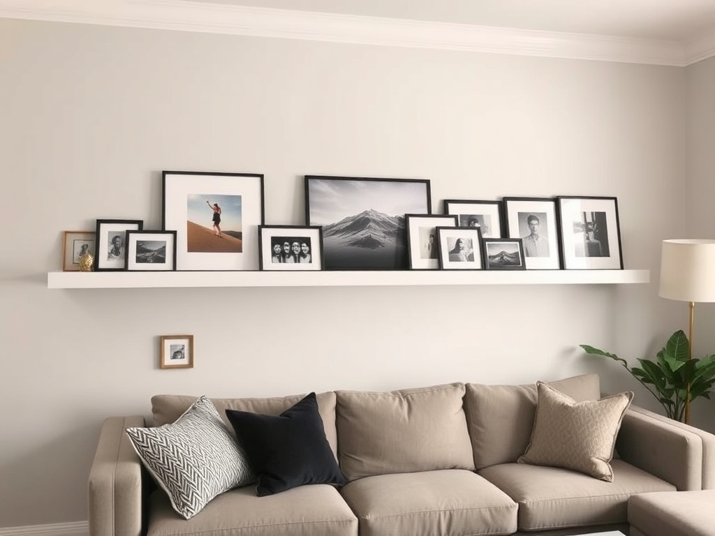 19. Install Picture Ledge Shelves