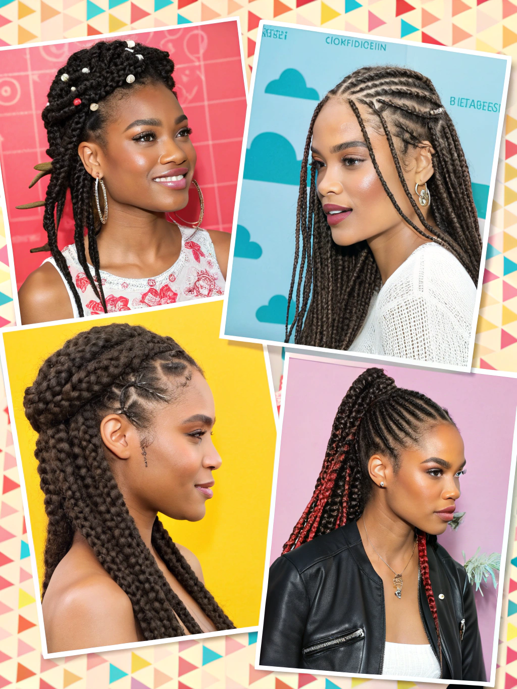 beautiful medium box braids hairstyle worn by woman