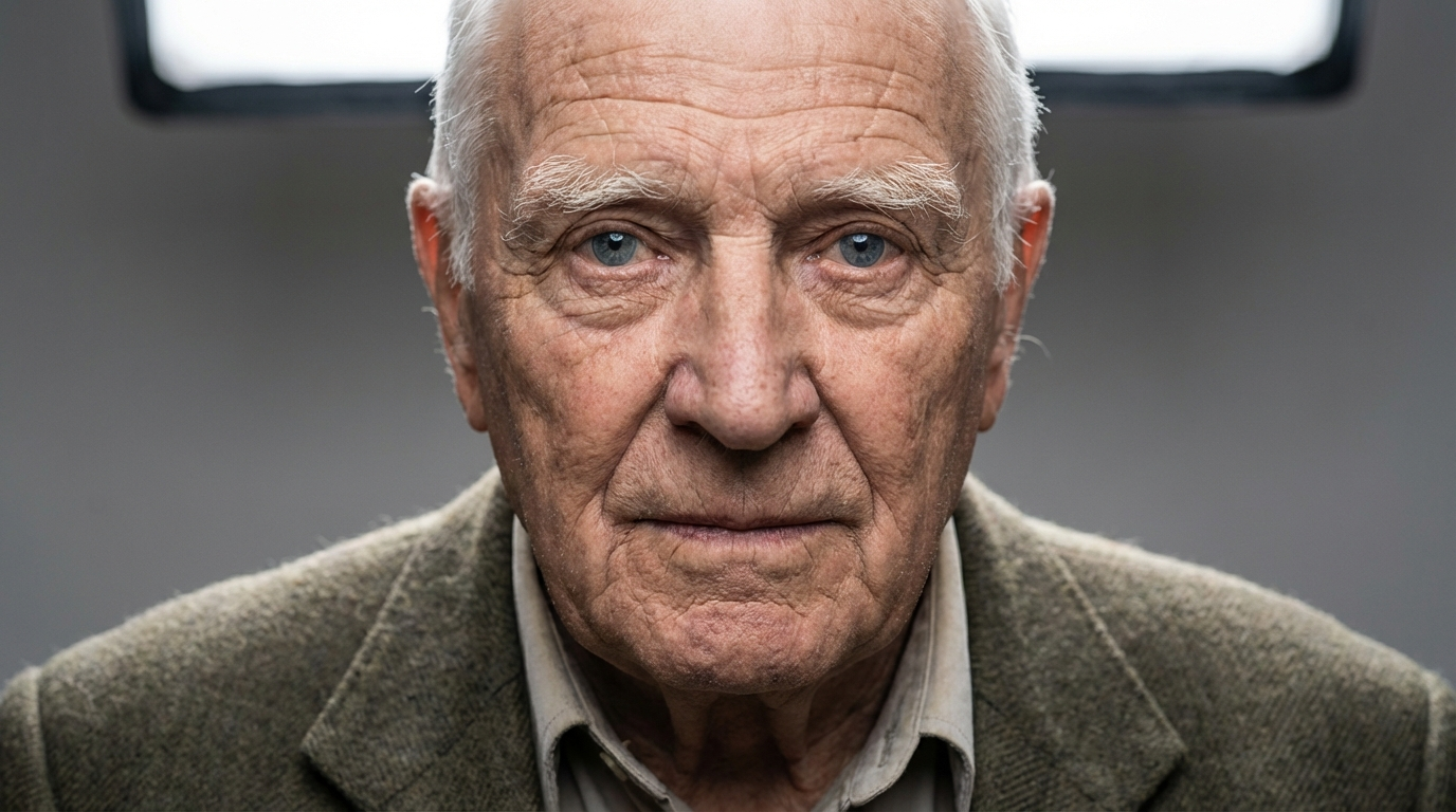 Photorealistic portrait of an elderly man generated by Nano Banana 2