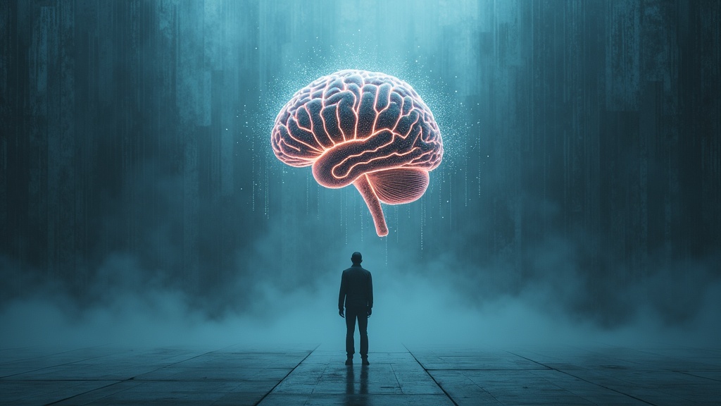 Cerebro humano activo durante un proceso de aprendizaje, clave para combatir la deuda cognitiva por uso de IA.
