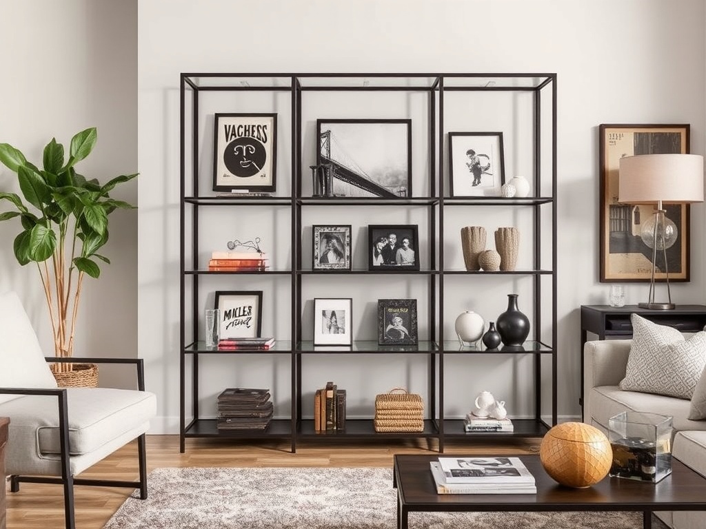 25. Opt for a Metal and Glass Display Unit