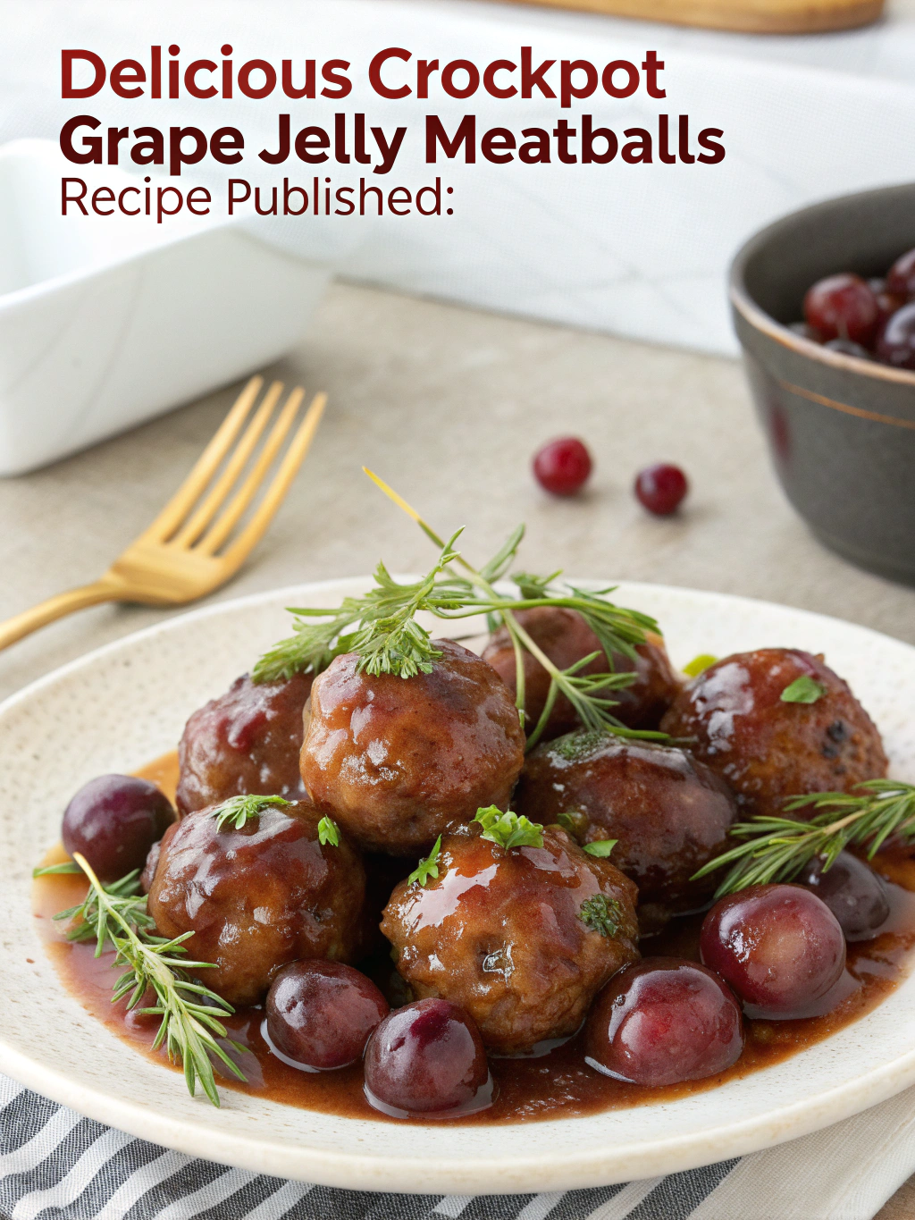 DELICIOUS CROCKPOT GRAPE JELLY MEATBALLS RECIPE