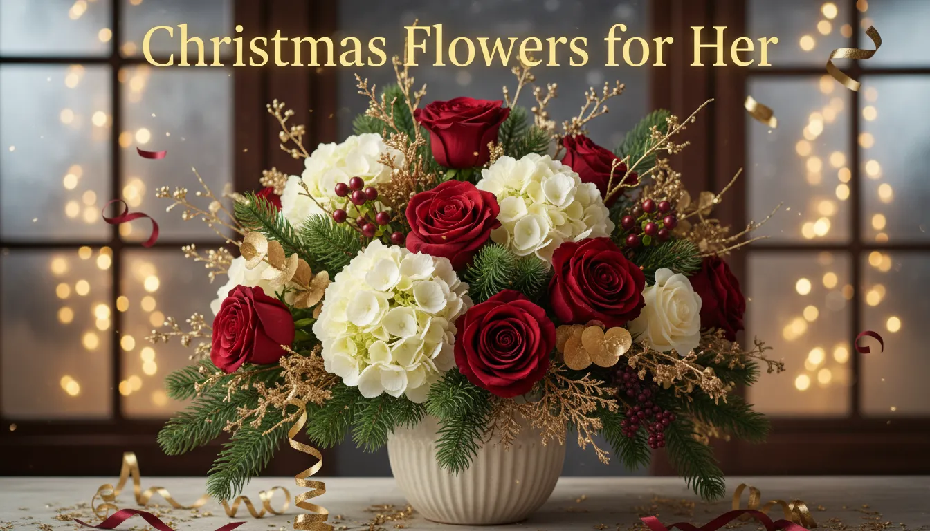 Christmas Flowers for Her UK - Beautiful Festive Bouquets