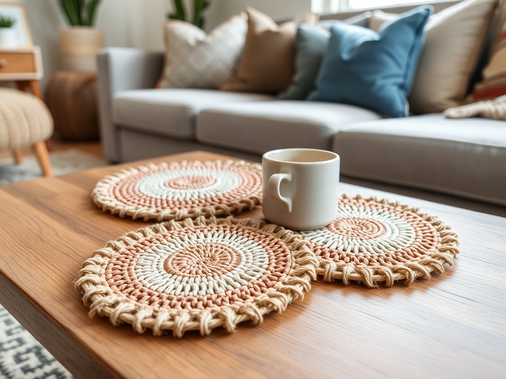 9. Use Macrame Coasters