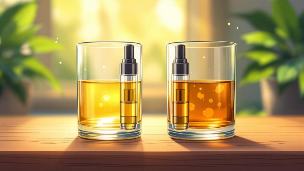 Live resin and distillate vape cartridge comparison