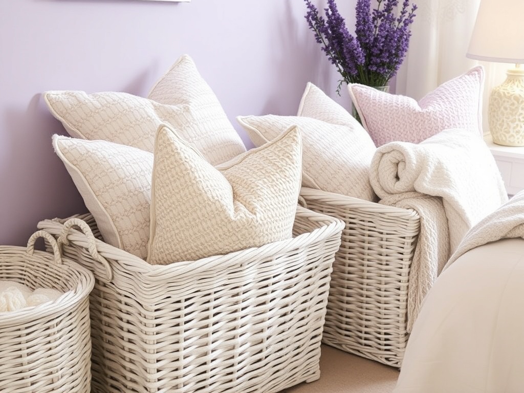 25. Incorporate White Wicker Baskets