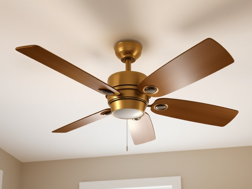 22. Install Gold Metallic Ceiling Fan