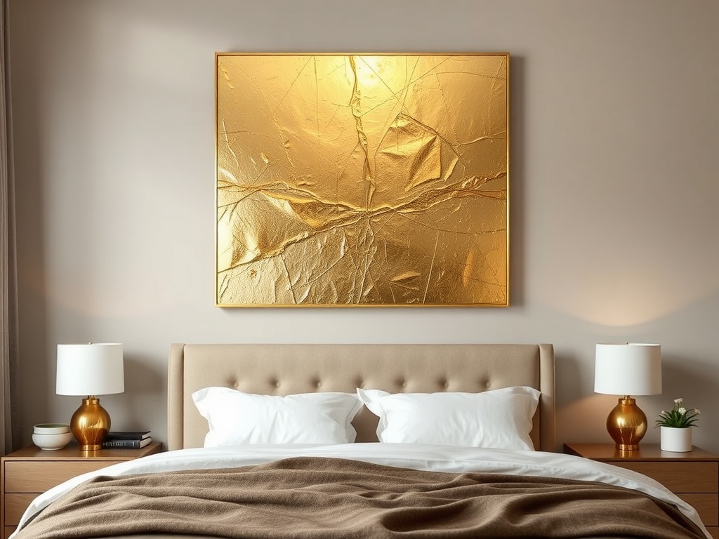 10. Decorate with Gold Wall Art