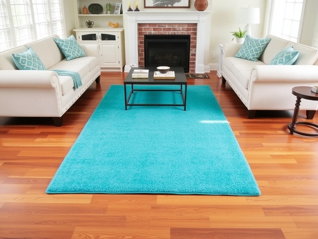 2. Add a Bright Area Rug