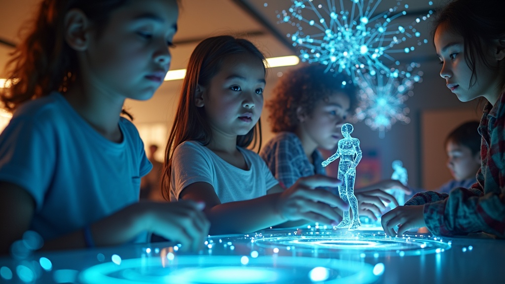 Niño concentrado en uno de los talleres de robótica para niños en Asturias, construyendo un pequeño robot.
