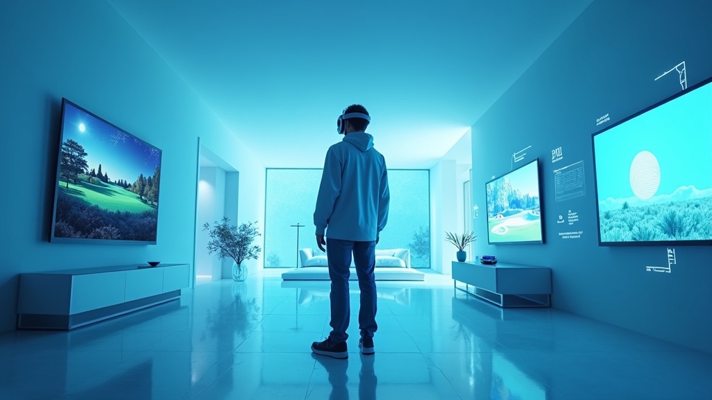 Concepto de interfaz para una de las primeras apps del Samsung Galaxy XR