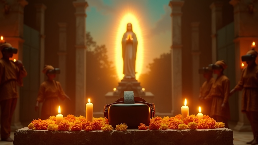 Arte conceptual del cortometraje VR Virgen de Guadalupe que muestra un paisaje del siglo XVI