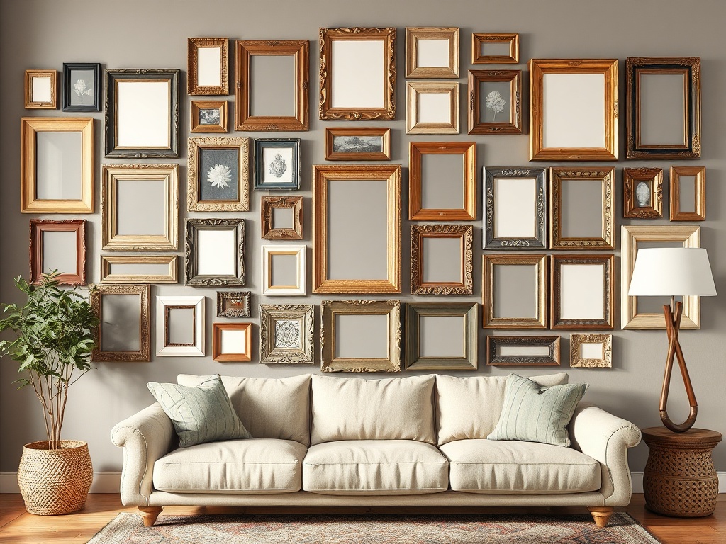 12. Arrange Vintage Picture Frames