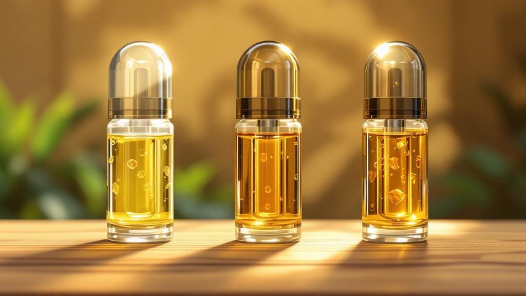 Different cannabis oil types in vape cartridges