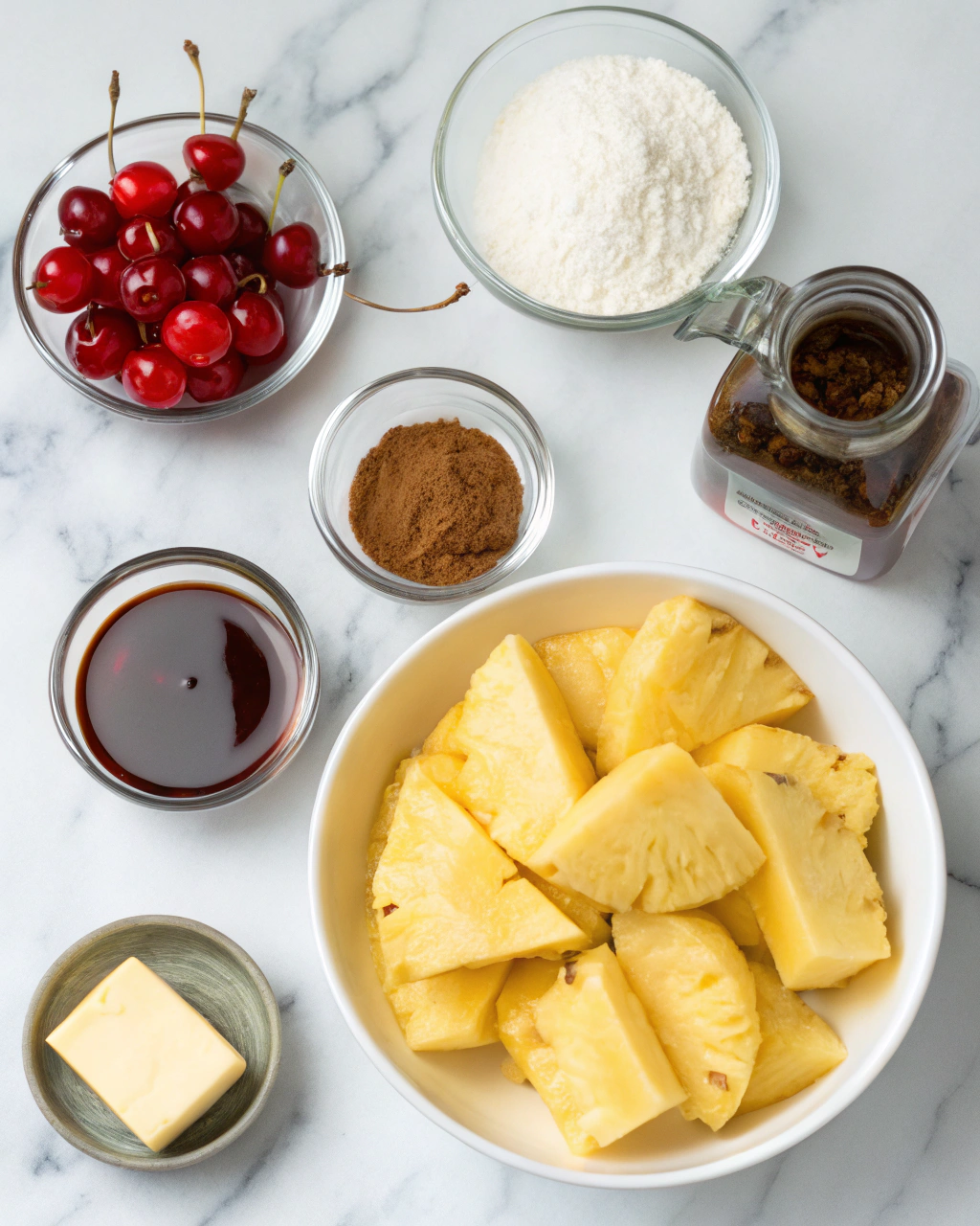 TIPSY PINEAPPLE UPSIDE-DOWN RUM CAKE Ingredients