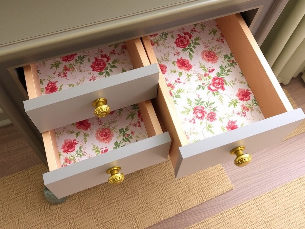 15. Use Floral Drawer Liners