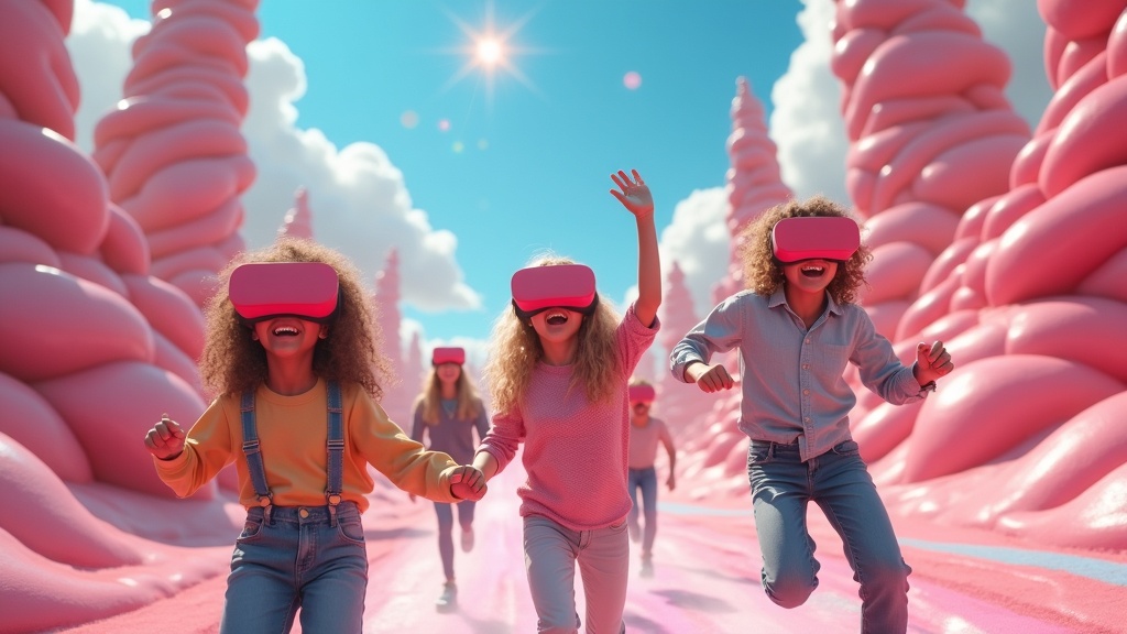 Jugadores compitiendo por llegar a la cima en el Sweet Escape juego RV, una batalla feroz y divertida.