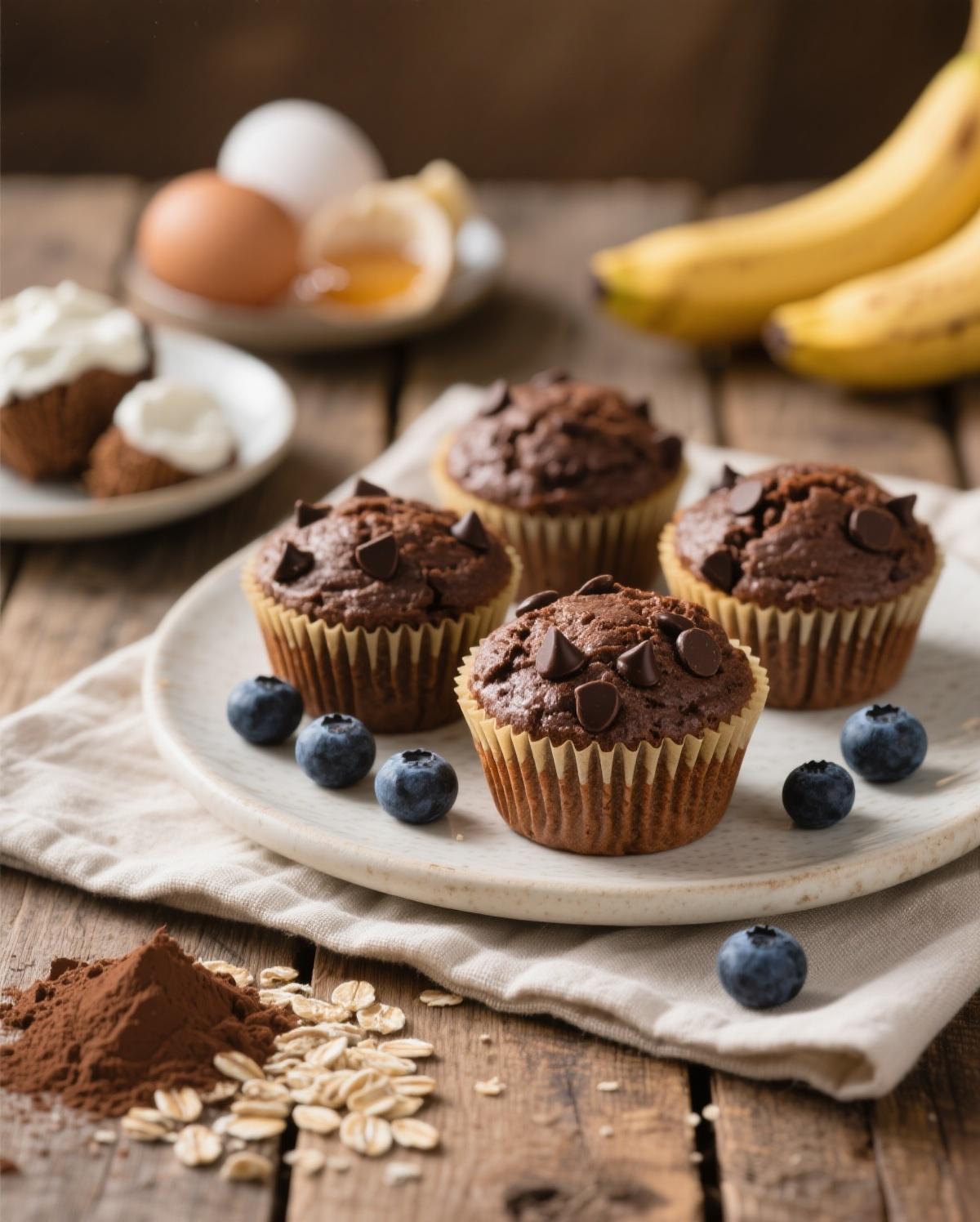 chocolate protein muffins