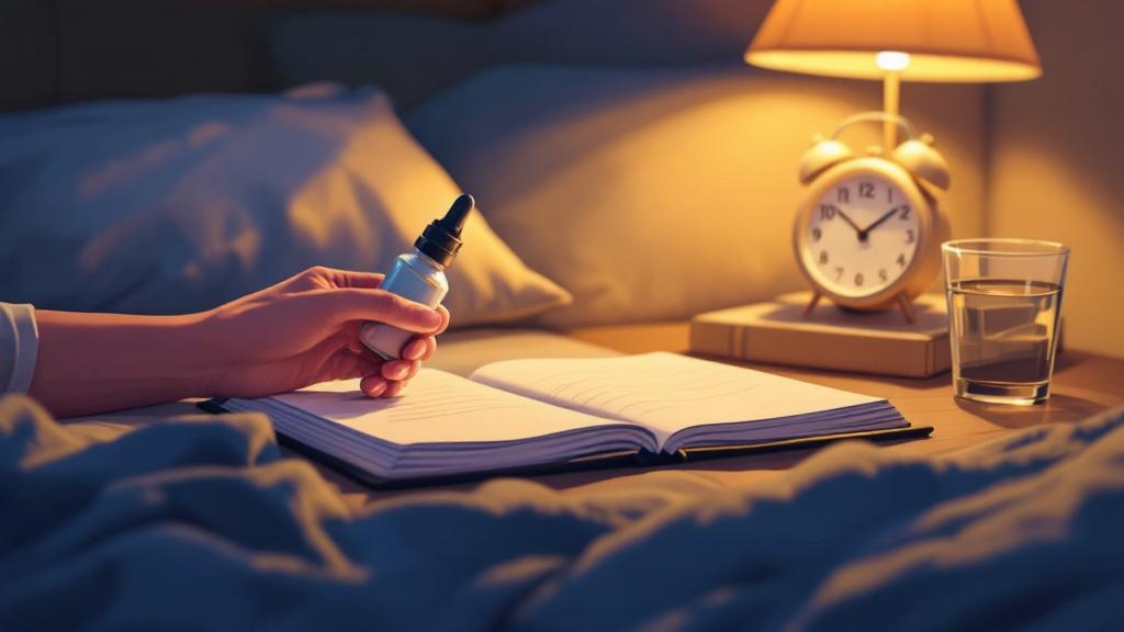 Evening CBD routine with careful dosing timing