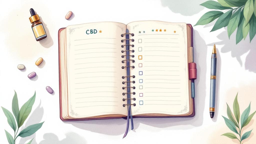 Journal for tracking CBD dosage and effects