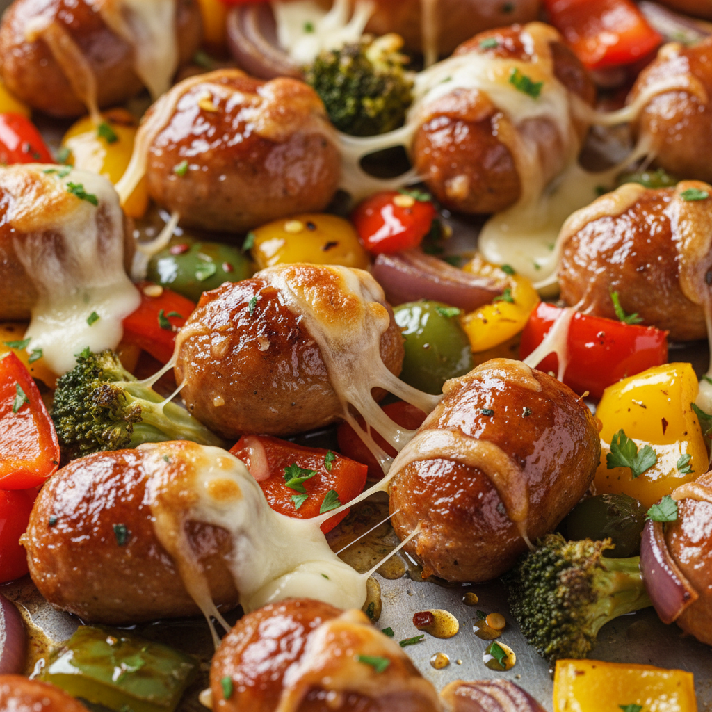 Honey Garlic Sheet Pan Sausage