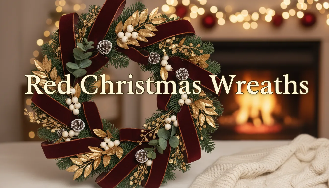Red Christmas Wreaths - Traditional Festive Style